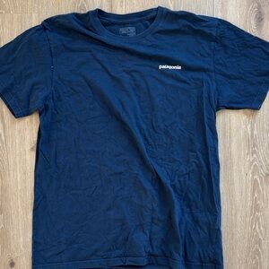 Patagonia Blue Short Sleeve Tee Classic Crew Neck